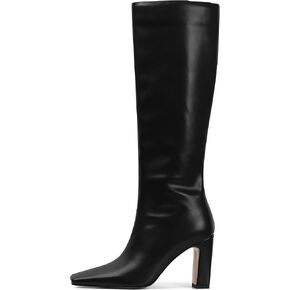 Lovee Cosee Knee High Boots for Women Square Toe Chunky Heeled Boots with Side Zipper Fashion Dress Elastic Tall Boots