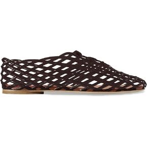 Red Jelly Mesh Ballet Flats for Women Adult Clear Hollow Jelly Sandals Beach Ballerina Jellies Shoes