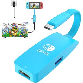 USB C to HDMI Adapter for Nintendo Switch/MacBook Pro Air/iPad Pro/iPhone 15,3-IN-1 USB C Multiport Digital AV Converter Adapter with 4K HDMI Output+USB 3.0+PD 100W Charging Port for Switch etc Device