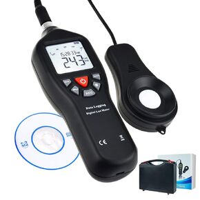 Digital Light Lux Meter with Data Logging FunctionMeasurement Range 0 to 200,000 Lux Auto Ranging Instrument Detachable sensors Used in The Home, Light Pollution Outdoors (Lux Meter w/Data Logging)