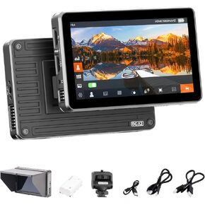 VILTROX DC-X2 Camera Field Monitor 2000 Nits High Brightness Touchscreen 6 Inch DSLR Monitor with 1920x1080 IPS 4K HDMI Loop in/Out 3D LUTs Waveform Video Peaking Focus Assist Battery&Sunshade Hood