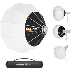 TARION Quick Ball Lantern Softbox: Quick 1-Step Lock & Folding 33.5in (85cm) Spherical Softbox with Bowens Mount Round Collapsible Soft Box for Professional Studio Photography Lights SOFTBEAM SP-85