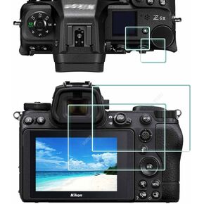 Top + Screen Protector for Nikon Z6 III Z 6III Z6III Z6 III Camera [2+2Pack], 0.3mm 9H Hardness Tempered Glass Cover Anti-Scrach Anti-Fingerprint Anti-Bubble-3 Pack