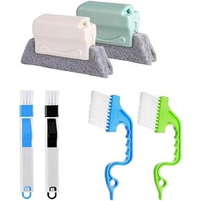 6pcs Magic Window Track Cleaner Window Groove Cleaning Brush Tools Set Door Window Track Cleaning Tools Groove Corner Crevice Cleaning Brushes