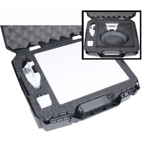 Hard Case fits Starlink Mini Dish Kit - Precision Cut Foam Protects Starlink Mini, Kickstand, Pipe Adapter, Power Supply, Cable & Ethernet Cable in Dual Level Closed Cell Durable Foam.