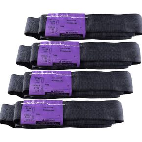 حبال مستديرة من البوليستر الأسود - 2,600 رطل. سعة رأسية، سلة 5,200 رطل - حزام رفع عالي التحمل للسيرك الجوي أو استخدام السترة، عبوتان (أرجواني - سعة عمودية 2,600 رطل، 2 قدم) in Kuwait