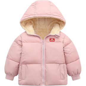 Winter Down Coats for Kids Baby Boys Girls Light Puffer Padded Jacket with Hooded Toddler Outerwear