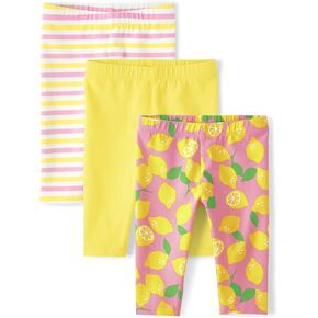 The Children's Place Baby Girls' and Toddler Multipack Capri Leggings