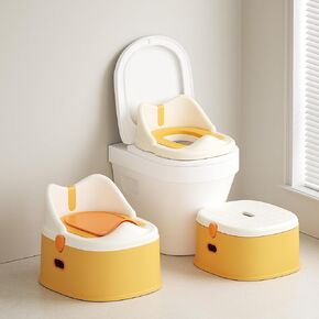 3-in-1 Toddler Potty Training Toilet for Boys and Girls Multi-use Baby Potty Chair for Toddlers 1-3 Training Potty Seat Toddler Toilet Baby Potty Training Seat with Step Stool (Gray)