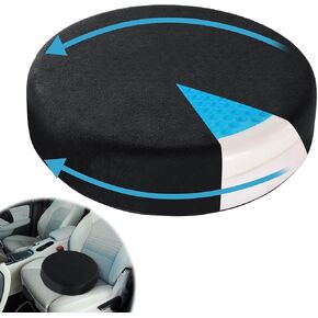 BALAPET 360 Degree Memory Foam Rotating Seat Cushion,Swivel Seat Cushion for Car, 4IN Extra Thick Car Seat Pad for Elderly Assistance(13.5x13.5x4IN)