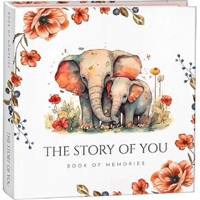 Keepsake Memory Book for Baby Boy Girl, First 5 Year Baby Book, Milestone Book That Captures Every Significant Event From Birth to Age 5, Gender Neutral Journal Scrapbook Photo Album