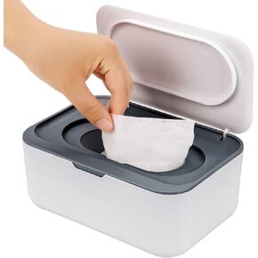 Baby Wipes Dispenser, Wipe Holder for Baby & Adult,Keeps Wet Tissue Fresh, Non-Slip Wipes Case,Easy Open & Close， Flushable Wipe Container with Sealing Design Lid