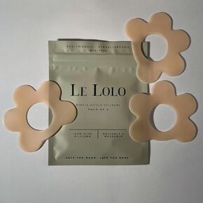 Nipple Shield Stickers, Silicone, Reusable, Hypoallergenic, Easy Latching, Set of 3