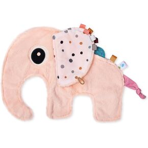 Baby Toys Baby Lovey Blanket Soft Elephant Blankets for Newborn Essentials 0-6 Months, Sensory Animal Security Blanket for Girls,Helps Speed up Pre-Sleep Calming Routine (Pink)