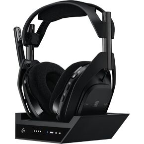Logitech G Astro A50 X Omni-Platform Wireless Gaming Headset + Base Station for PS5, Xbox, PC: PLAYSYNC Video & Audio Switcher, HDMI 2.1 4K 120Hz VRR, <24 bit/48 kHz, 24hr Battery, 2.4GHz & BT - Black