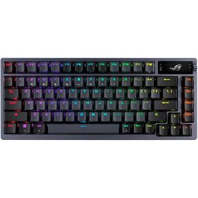 ASUS ROG Azoth 75% Wireless DIY Custom Gaming Keyboard, OLED Display, Three-Layer Dampening, Hot-Swappable ROG NX Snow Switches & Keyboard Stabilizers, PBT Keycaps, RGB-White