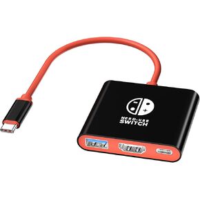 Switch Dock for Nintendo Switch, Docking Station for TV, Nintendo Switch Base Accessories, Portable Switch TV Dock Adapter，USB C to HDMI Adapter Compatible Nintendo Switch/OLED/Steam Deck/MacBook Pro