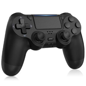 TIANHOO PS4 Controller Wireless, with Vibration Feedback, Motion Sensing, Touchpad, Light Bar, Share, Speaker, 3.5mm Headphone Jack (Black)