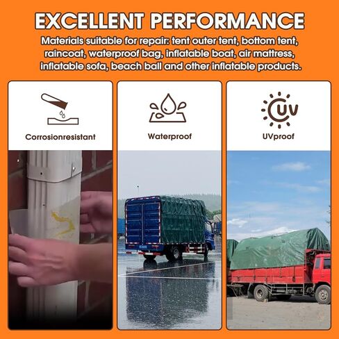 Elastic Leak-proof Tape, Thick Tough Rubber Waterproof Tape - Ideal for sealing and repairing leaks, underwater、indoor &outdoor projects - tent RV roof water pipe & tanning pool repairs, etc (10pcs) in Saudi Arabia