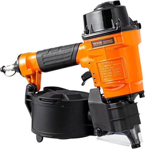 VEVOR Coil Siding Nailer MCN55، 1 بوصة إلى 2-1/4 بوصة 15 درجة مسدس أظافر هوائي، 70-120PSI مسمار لفائف الهواء للانحياز، تغليف البليت، المبارزة، التزيين in Kuwait