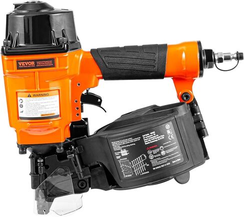 VEVOR Coil Siding Nailer MCN55، 1 بوصة إلى 2-1/4 بوصة 15 درجة مسدس أظافر هوائي، 70-120PSI مسمار لفائف الهواء للانحياز، تغليف البليت، المبارزة، التزيين in Kuwait