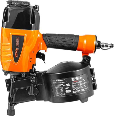 VEVOR Coil Siding Nailer CN65, 1-1/4" to 2-1/2" 15 Degree Pneumatic Siding Nail Gun with Tool-Less Depth Adjustment, 70-120PSI Air Coil Nailer for Siding, Pallet Sheathing, Wooding, Fencing, Decking in Saudi Arabia