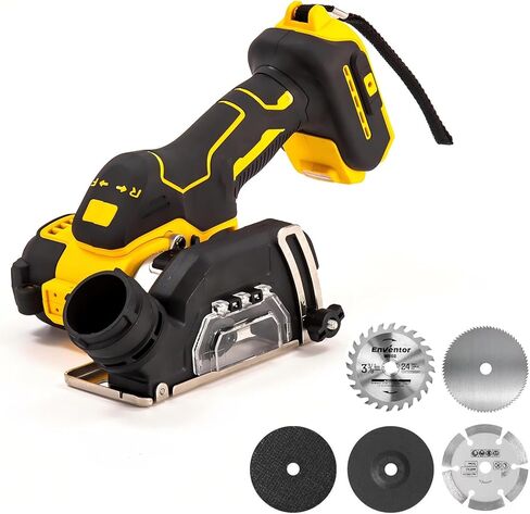 أداة قطع لاسلكية متوافقة مع بطارية Dewalt 20V MAX، منشار AODERTI Rotorazer بدون فرش ومدمج، قاطع بلاط 10000 دورة في الدقيقة، 5 شفرات منشار 3 بوصات للمعادن والخشب والبلاط والبلاستيك (أداة عارية فقط) in Kuwait