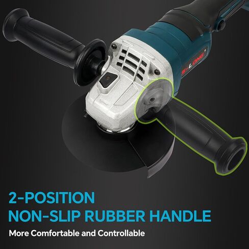 مطحنة زاوية لاسلكية S-LONG مع بطارية 4.0AH، وأدوات طحن زاوية طاقة 20 فولت مع شاحن سريع، ومطحنة معدنية بمحرك بدون فرشاة 9000 دورة في الدقيقة، وعجلات قطع 4-1/2 بوصة، وقرص رفرف للقطع in Kuwait