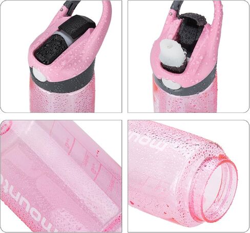 mountop Kids Water Bottle with Silicone Straw and Handle, Easy Use for Girls and Boys, BPA-free Water Bottle for Kids 14oz 400ml in Saudi Arabia