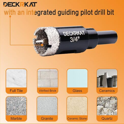 1 Inch Diamond Hole-Saw Bits with Pilot Drill Bit - 2pc 1" Diamond Tipped Tile Hole Saws with Guiding Bit Accurate Drilling for Porcelain Tile Ceramic Pottery Granite Stone Glass Bottles 25mm in Saudi Arabia