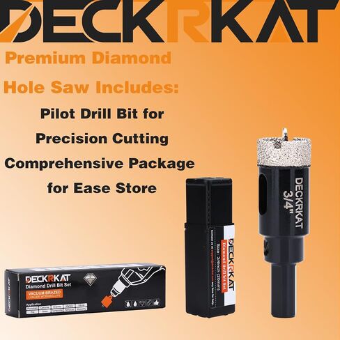 1 Inch Diamond Hole-Saw Bits with Pilot Drill Bit - 2pc 1" Diamond Tipped Tile Hole Saws with Guiding Bit Accurate Drilling for Porcelain Tile Ceramic Pottery Granite Stone Glass Bottles 25mm in Saudi Arabia