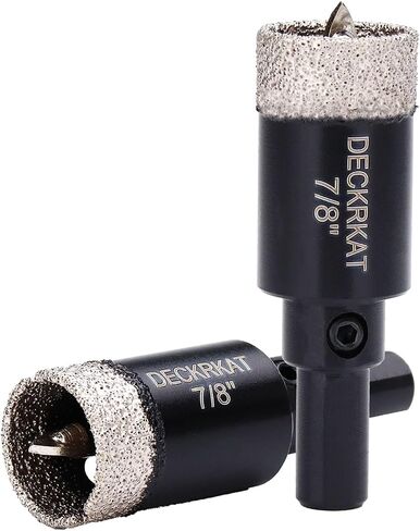 1 Inch Diamond Hole-Saw Bits with Pilot Drill Bit - 2pc 1" Diamond Tipped Tile Hole Saws with Guiding Bit Accurate Drilling for Porcelain Tile Ceramic Pottery Granite Stone Glass Bottles 25mm in Saudi Arabia