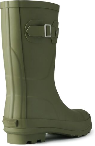 HISEA Women's Mid Calf Rubber Rain Boots Waterproof Wellington Garden Boots in Kuwait