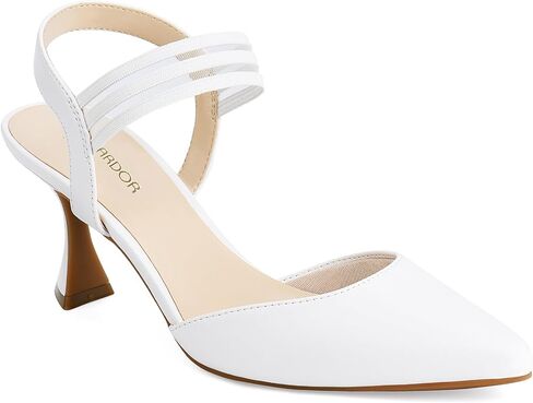 JENN ARDOR Women's Slingback Kitten Heels Pointed Closed Toe Low Stiletto Heels Dress Pumps Shoes for Women Comfortable Low Heeled Sandals Wedding Party Pumps in Kuwait