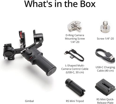 DJI RS 3 Mini، مثبت خفيف الوزن بدون مرآة ثلاثي المحاور لكاميرات Canon/Sony/Panasonic/Nikon/Fujifilm، حمولة تم اختبارها بوزن 2 كجم (4.4 رطل)، التحكم في مصراع البلوتوث، التصوير العمودي الأصلي (متجدد) in Kuwait