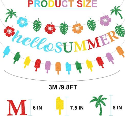 Schools Out for Summer Banner,Glitter Pre-Strung Schools Out for Summer Decorations End of School Year Party Decorations Last Day of School Banner Summer Pool Beach Party Decorations 3Pcs in Saudi Arabia