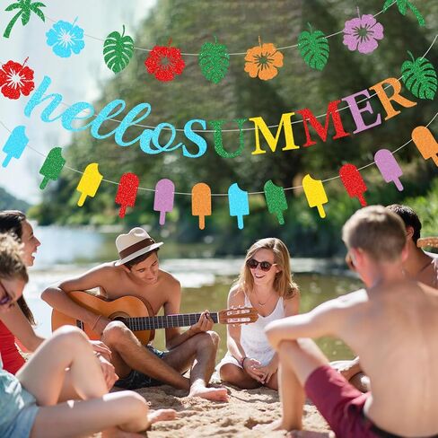Schools Out for Summer Banner,Glitter Pre-Strung Schools Out for Summer Decorations End of School Year Party Decorations Last Day of School Banner Summer Pool Beach Party Decorations 3Pcs in Saudi Arabia