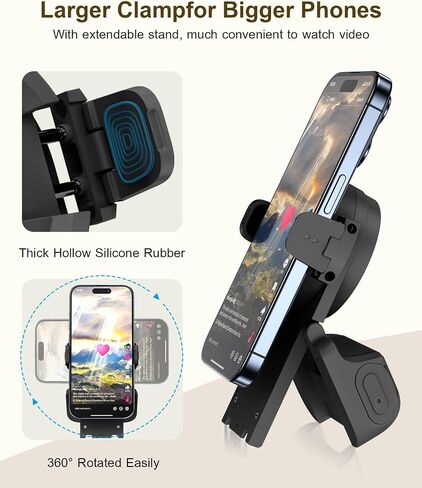 Remote Control Scrolling for TikTok, Page Turner for Ebook App, Bluetooth Phone Remote for Camera Selfie, Video Record, TikTok Bluetooth Remote Control with Cell Phone Holder for iOS Android in Saudi Arabia