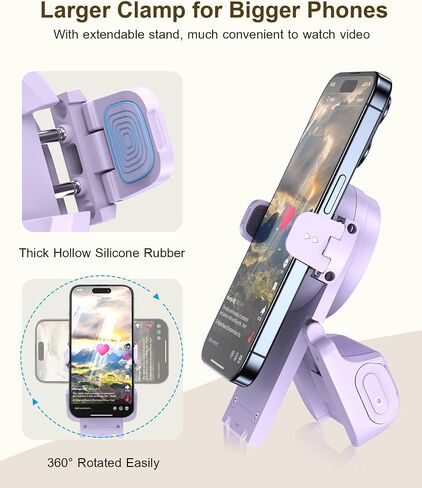 Remote Control Scrolling for TikTok, Page Turner for Ebook App, Bluetooth Phone Remote for Camera Selfie, Video Record, TikTok Bluetooth Remote Control with Cell Phone Holder for iOS Android in Saudi Arabia