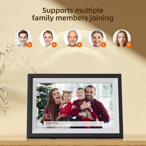 Digital Picture Frame WiFi 16GB, 10.1 Inch Digital Photo Frame, Share Photos to Electronic Picture Frame via App from Anywhere, 1280x800 Touch Screen, Auto-Rotate, Warm Gift for Family (Black) in Saudi Arabia