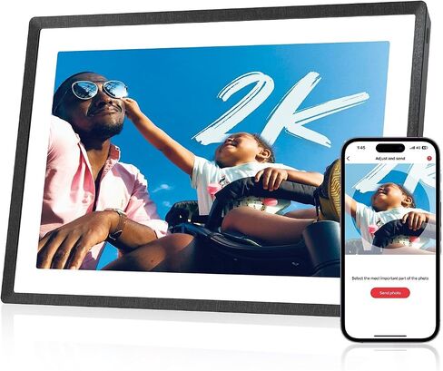 إطار صور رقمي 2K (مدعوم من Lexar)، شاشة لمس IPS مضادة للوهج مقاس 11 بوصة، إطار صور رقمي Wi-Fi مع مساحة تخزين 32 جيجابايت للمنزل، والهدايا، ومشاركة الصور/مقاطع الفيديو عبر تطبيق Frameo in Saudi Arabia