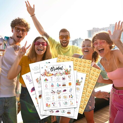 Bachelorette Party Bingo Game, Nash Bash Let's Go Girls Bachelorette Party Games For Adults, Bridal Shower Games, Engagement Party Games, Bachelorette Party Decorations – 24 Players Bingo Game, C13 in Saudi Arabia