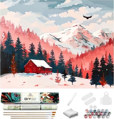 Paint by Numbers kit for Adults Beginner and Kids, Simple and Easy Adult Paint by Number Kits, DIY Oil Painting Crafts on 16x20Inch Canvas for Home Wall Decor or Gifts, Ocean in Saudi Arabia