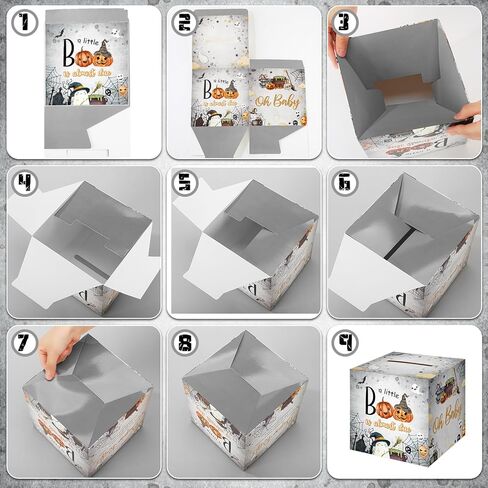 Teling 51 Pcs Halloween Diaper Raffle Tickets with Diaper Raffle Card Box a Little Boo Is Almost Due Baby Shower Decorations Baby Shower Holder Box for Girl Boy Diaper Raffle Party in Saudi Arabia