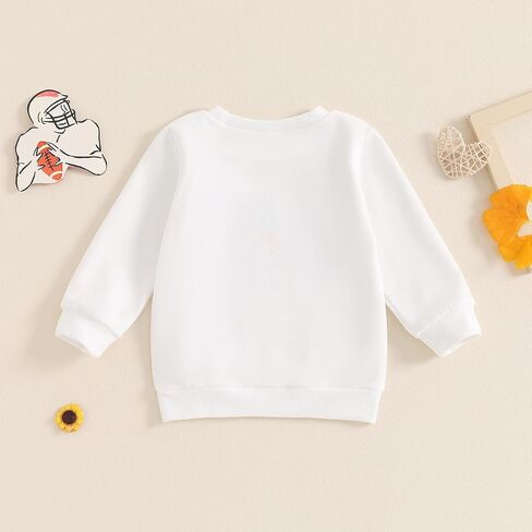 سترة Dcohmch للأطفال الصغار من الأولاد والبنات لكرة القدم بأكمام طويلة ورقبة دائرية وطباعة حروف وقميص بلوفر ملابس خريفية in Kuwait