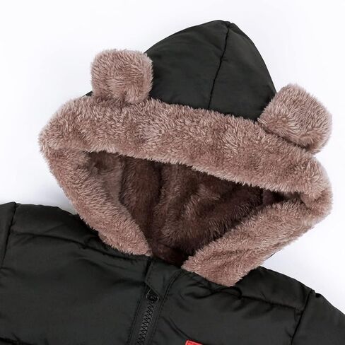 JiAmy Baby Winter Fleece Coat Kids Boys Jacket Outwear Girls Padded Clothes Grey 1-2 Years in Kuwait