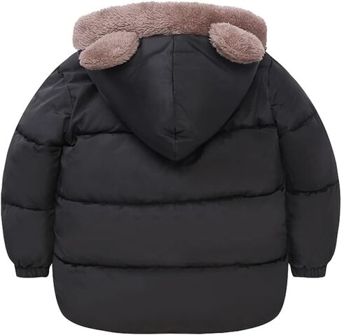 JiAmy Baby Winter Fleece Coat Kids Boys Jacket Outwear Girls Padded Clothes Grey 1-2 Years in Kuwait