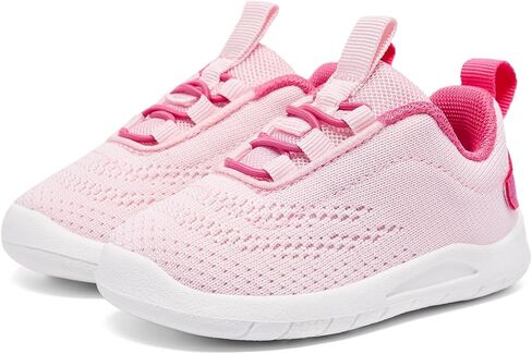 MORENDL Toddler Slip On Sneakers Baby Walking Shoes Non-Slip Breathable Unisex Pink Mesh Lace-Up Athletic Sneakers Infant Running Shoes in Kuwait