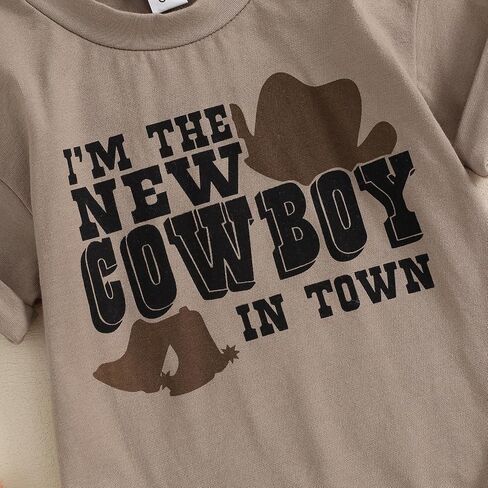 SAYOO Western Baby Boys Bodysuit Clothes Country Cowboy Funny Baby Bubble Romper Infant Creeper One-Piece Baby Bodysuit in Saudi Arabia