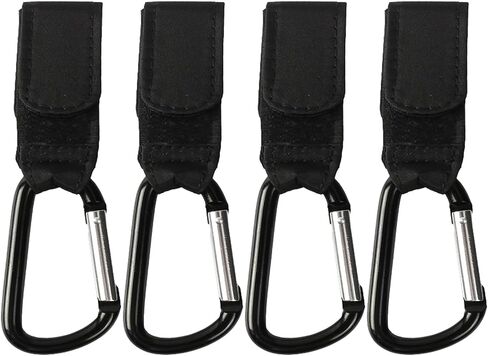 Stroller Hook, Adjustable Stroller Bag Hook, Stroller Hooks for Bags, Stroller Clips Stroller Straps, Stroller Hooks for Strollers, Wheelchairs, Shopping, 2 Pack, Black in Saudi Arabia